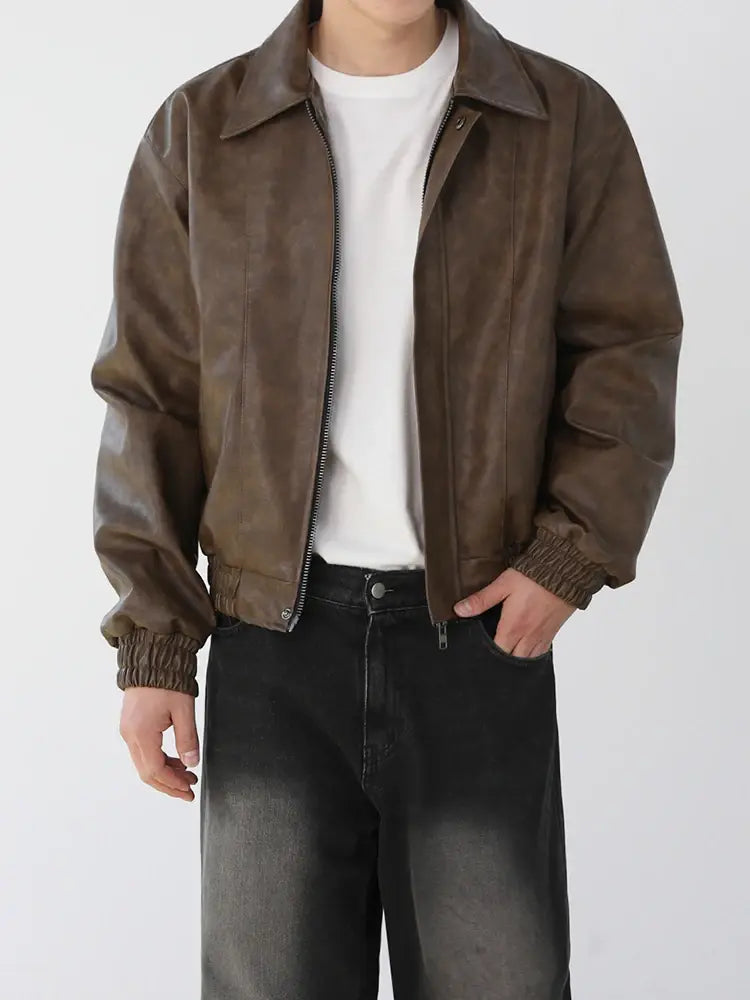 Leather Zip Jacket